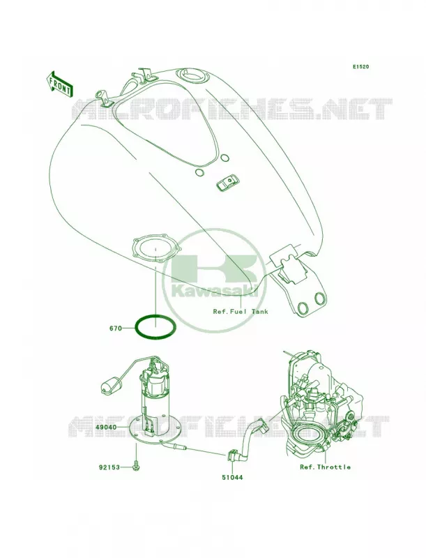 Fuel Pump Kawasaki MOTOS 1700 2013 Vulcan 1700 Nomad  VN1700CDF