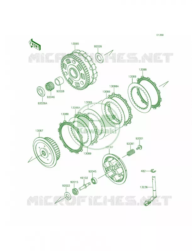 Clutch Kawasaki MOTOS 900 2013 Vulcan 900 Classic LT  VN900DDF
