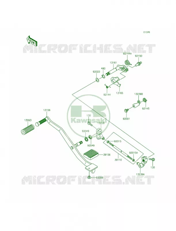 Gear Change Mechanism Kawasaki MOTOS 900 2013 Vulcan 900 Classic LT  VN900DDF