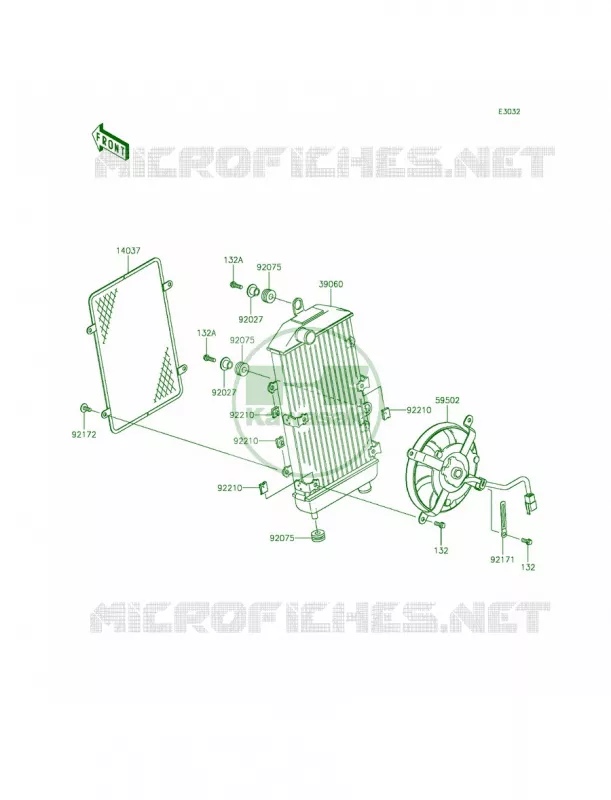 Radiator Kawasaki MOTOS 900 2013 Vulcan 900 Classic LT  VN900DDF