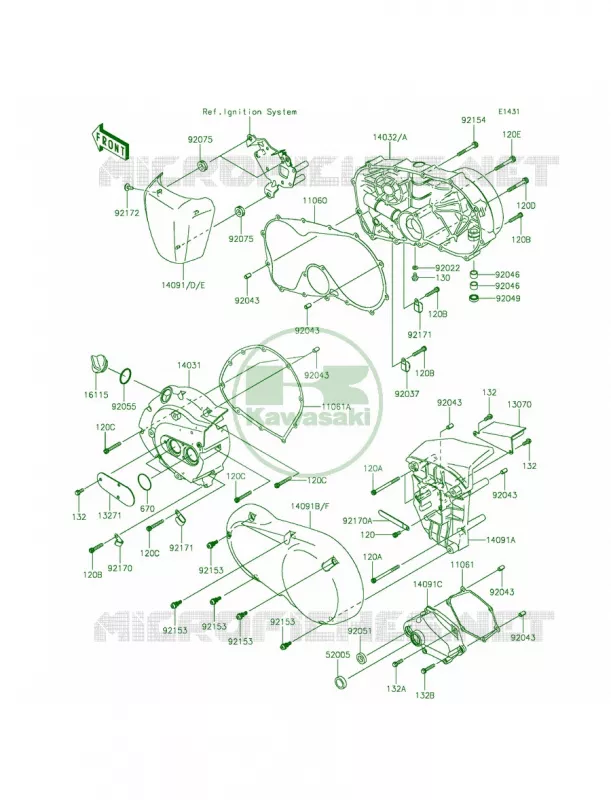 Engine Covers Kawasaki MOTOS 900 2013 Vulcan 900 Custom  VN900CDFA