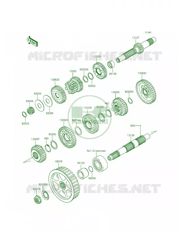 Transmission Kawasaki MOTOS 900 2013 Vulcan 900 Custom  VN900CDFA