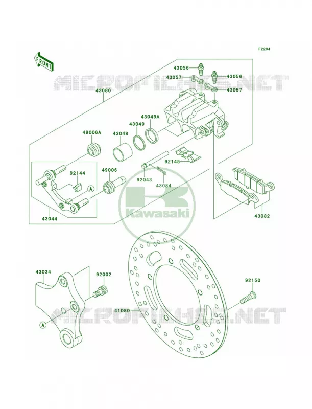 Rear Brake Kawasaki MOTOS 900 2013 Vulcan 900 Classic  VN900BDF