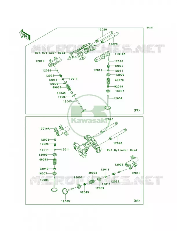 Valves Kawasaki MOTOS 1700 2012 Vulcan 1700 Voyager ABS  VN1700BCF