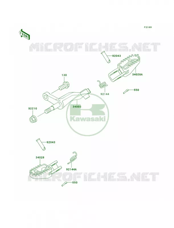 Footrests Kawasaki MOTOS 300 2007 KLX300R  KLX300A7F