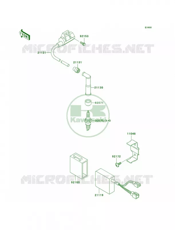 Ignition System Kawasaki MOTOS 300 2007 KLX300R  KLX300A7F