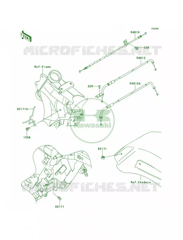 Cables Kawasaki MOTOS 1700 2012 Vulcan 1700 Vaquero  VN1700JCF