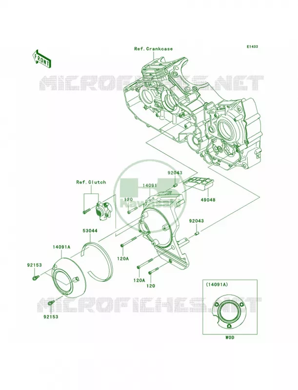Chain Cover Kawasaki MOTOS 1700 2012 Vulcan 1700 Nomad  VN1700CCF