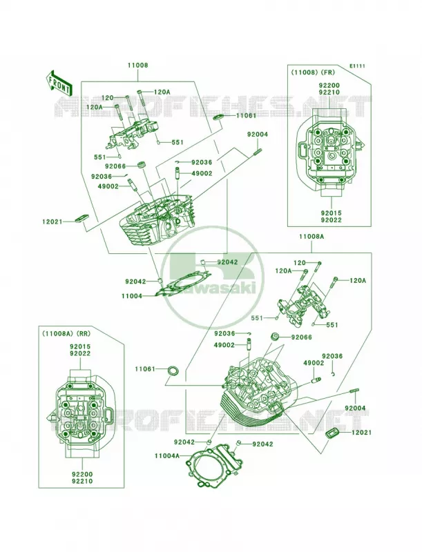 Cylinder Head Kawasaki MOTOS 1700 2012 Vulcan 1700 Nomad  VN1700CCF