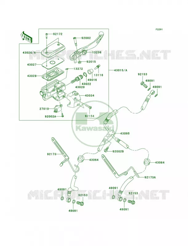 Front Master Cylinder Kawasaki MOTOS 1700 2012 Vulcan 1700 Nomad  VN1700CCF