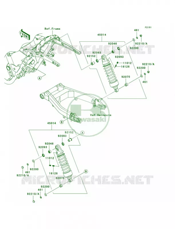 SuspensionShock Absorber Kawasaki MOTOS 1700 2012 Vulcan 1700 Nomad  VN1700CCF