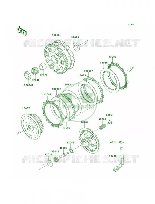 Clutch Kawasaki MOTOS 900 2012 Vulcan 900 Classic  VN900BCF