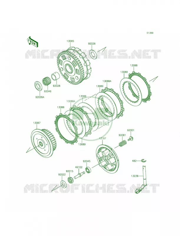 Clutch Kawasaki MOTOS 900 2012 Vulcan 900 Classic LT  VN900DCF