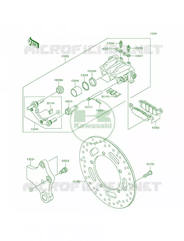 Rear Brake Kawasaki MOTOS 900 2012 Vulcan 900 Classic LT  VN900DCF