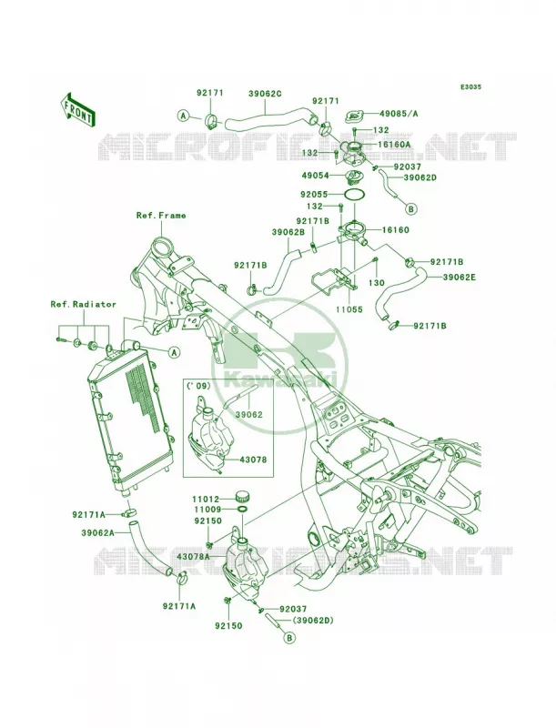 Cooling Kawasaki MOTOS 1700 2012 Vulcan 1700 Classic  VN1700ECF