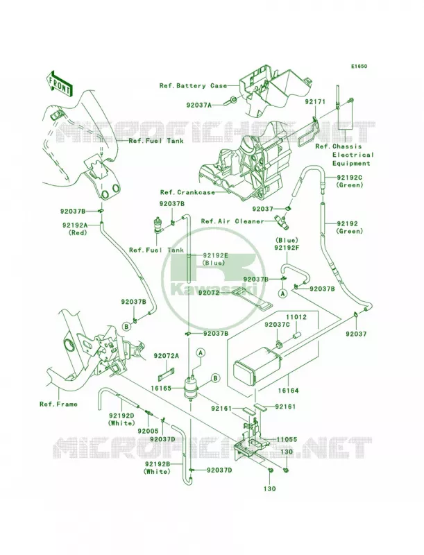 Fuel Evaporative SystemCA Kawasaki MOTOS 1700 2012 Vulcan 1700 Classic  VN1700ECF