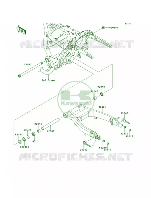 Swingarm Kawasaki MOTOS 1700 2011 Vulcan 1700 Voyager  VN1700ABF