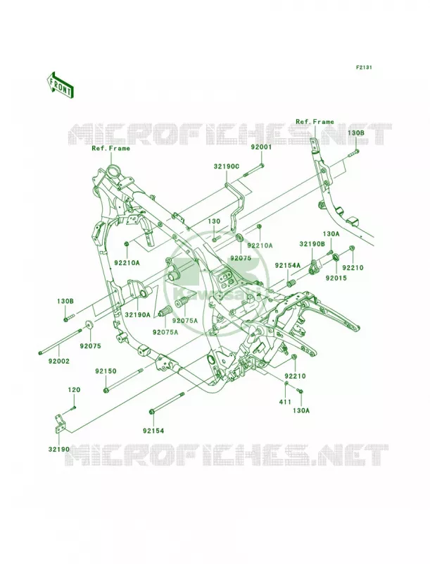 Frame Fittings Kawasaki MOTOS 1700 2011 Vulcan 1700 Voyager ABS  VN1700BBF