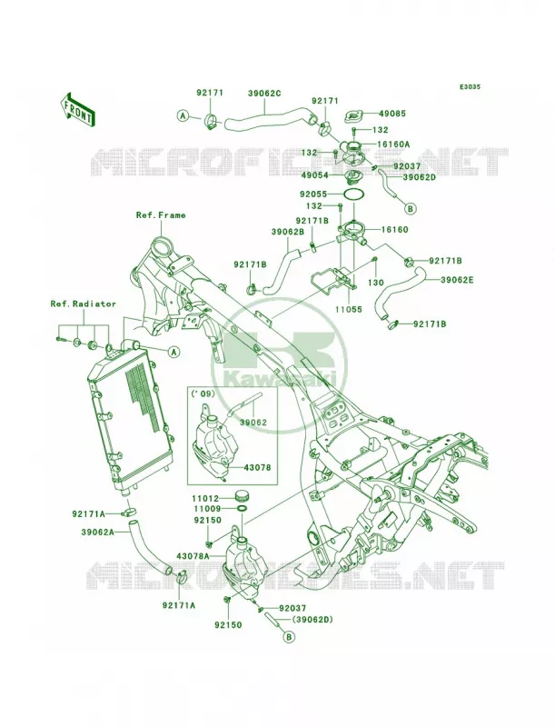 Cooling Kawasaki MOTOS 1700 2011 Vulcan 1700 Nomad  VN1700CBF