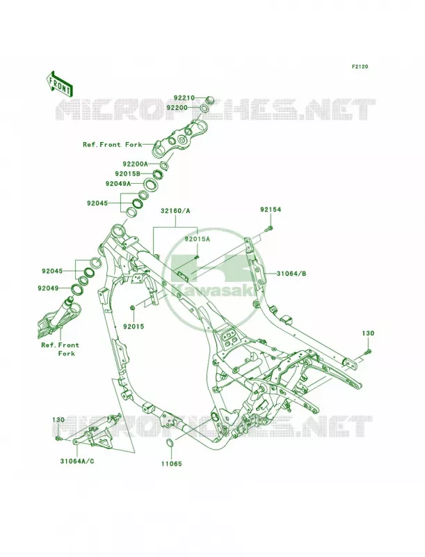 Frame Kawasaki MOTOS 1700 2011 Vulcan 1700 Nomad  VN1700CBF