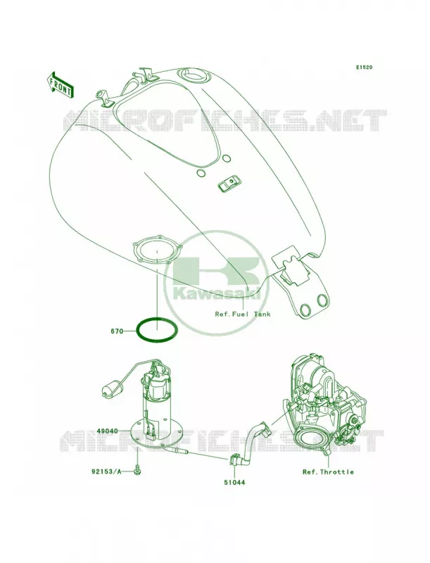 Fuel Pump Kawasaki MOTOS 1700 2011 Vulcan 1700 Classic  VN1700EBF