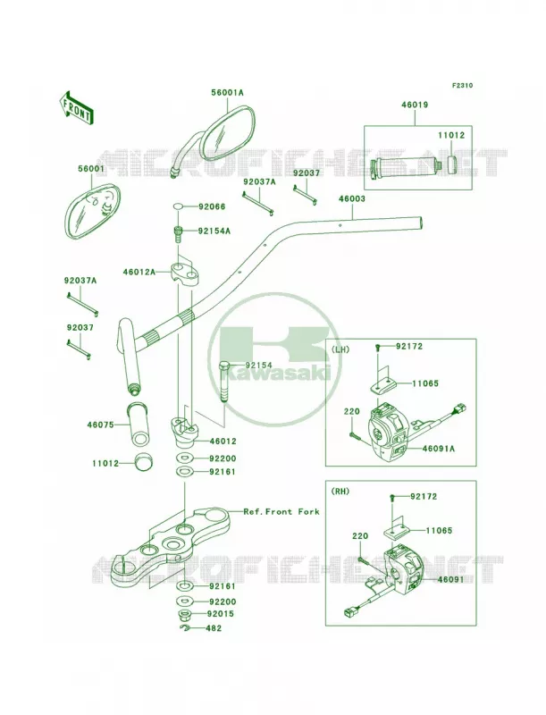 Handlebar Kawasaki MOTOS 1700 2011 Vulcan 1700 Classic  VN1700EBF