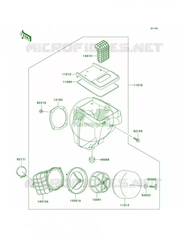 Air Cleaner Kawasaki MOTOS 200 2006 KDX200  KDX200H6F