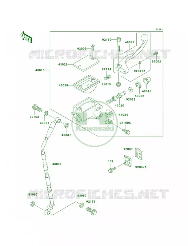 Front Master Cylinder Kawasaki MOTOS 200 2006 KDX200  KDX200H6F