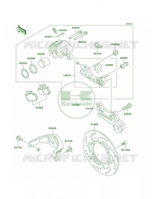 Rear Brake Kawasaki MOTOS 200 2006 KDX200  KDX200H6F
