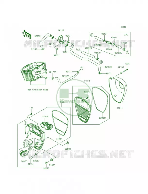 Air Cleaner Kawasaki MOTOS 900 2011 Vulcan 900 Classic LT  VN900DBF