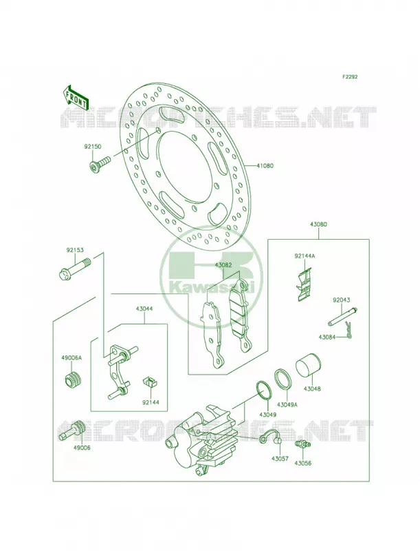 Front Brake Kawasaki MOTOS 900 2011 Vulcan 900 Classic LT  VN900DBF
