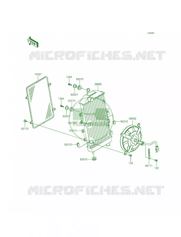 Radiator Kawasaki MOTOS 900 2011 Vulcan 900 Classic LT  VN900DBF
