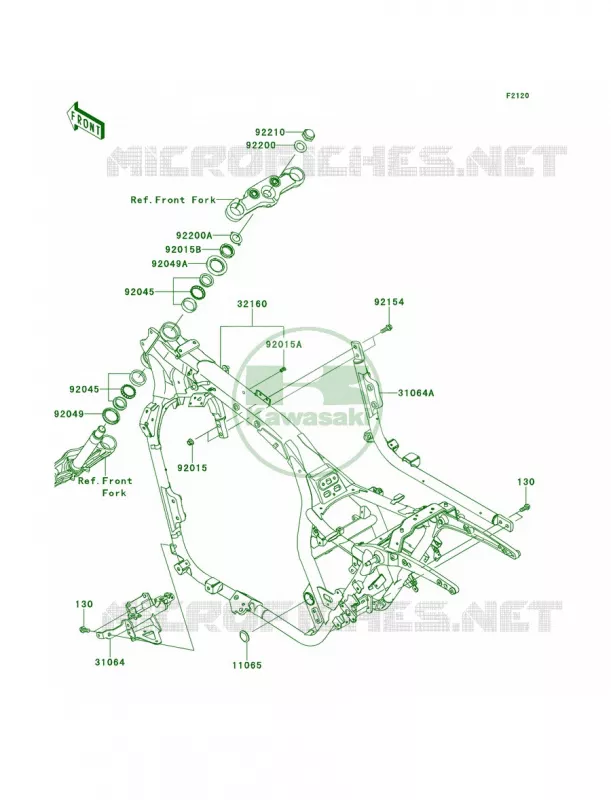 Frame Kawasaki MOTOS 1700 2011 Vulcan 1700 Vaquero  VN1700JBF