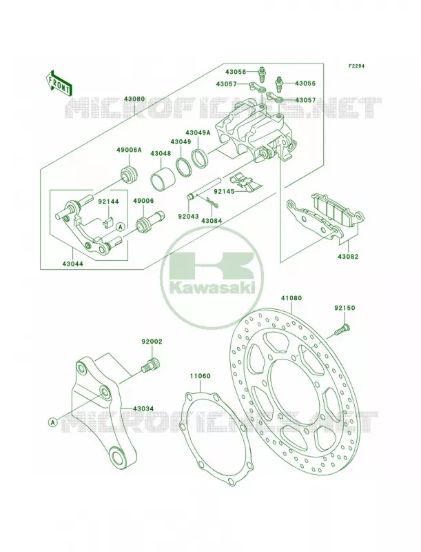 Rear Brake Kawasaki MOTOS 2000 2010 Vulcan 2000 Classic LT  VN2000JAF