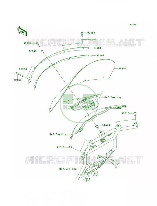 Windshield Kawasaki MOTOS 1700 2010 Vulcan 1700 Voyager  VN1700AAF