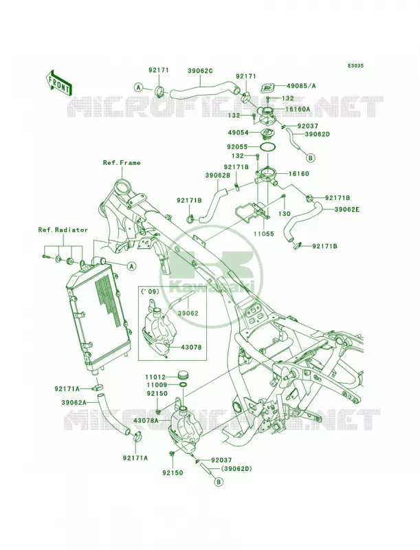 Cooling Kawasaki MOTOS 1700 2010 Vulcan 1700 Classic  VN1700EAF