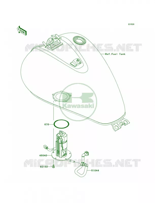 Fuel Pump Kawasaki MOTOS 900 2010 Vulcan 900 Classic  VN900BAF