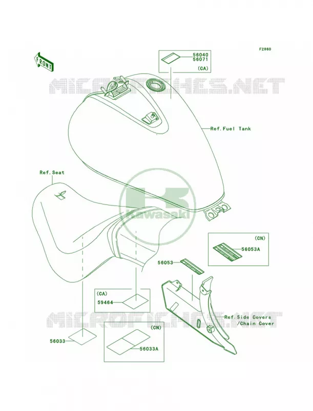 Labels Kawasaki MOTOS 900 2010 Vulcan 900 Classic  VN900BAF