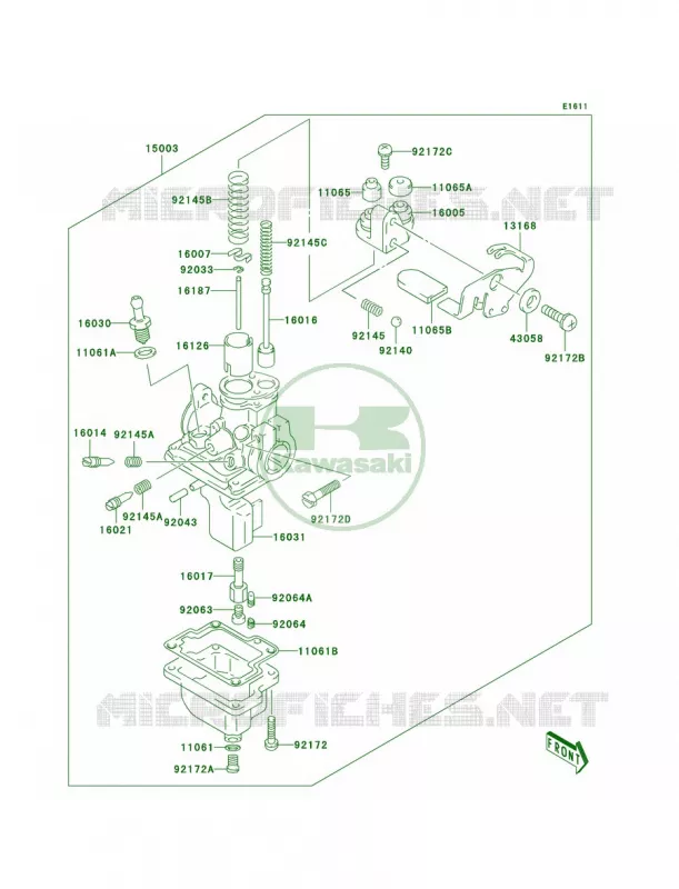 Carburetor Kawasaki MOTOS 50 2006 KDX50  KDX50A6F