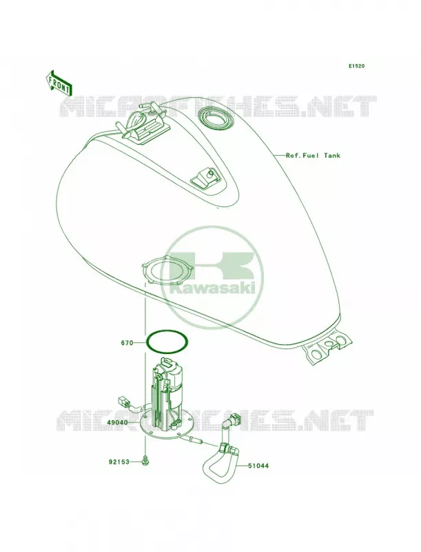 Fuel Pump Kawasaki MOTOS 900 2010 Vulcan 900 Classic LT  VN900DAF