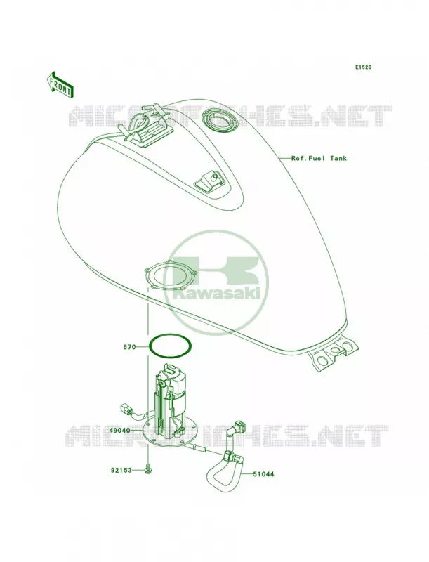Fuel Pump Kawasaki MOTOS 900 2010 Vulcan 900 Custom  VN900CAF