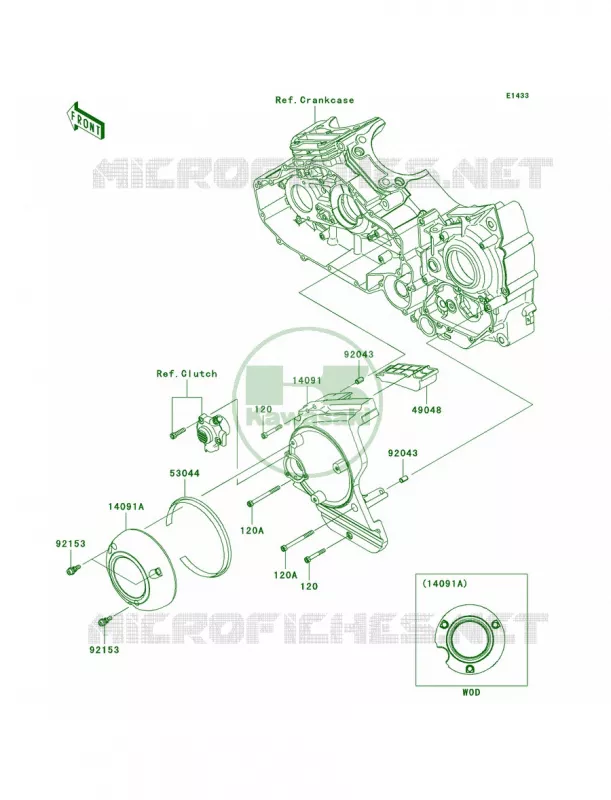 Chain Cover Kawasaki MOTOS 1700 2010 Vulcan 1700 Voyager ABS  VN1700BAF