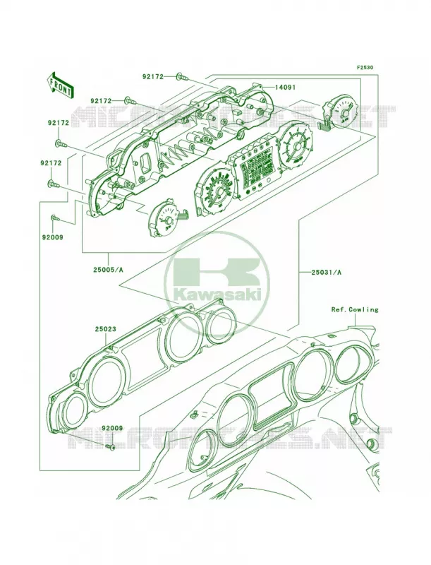 MetersB9F-BAF Kawasaki MOTOS 1700 2010 Vulcan 1700 Voyager ABS  VN1700BAF