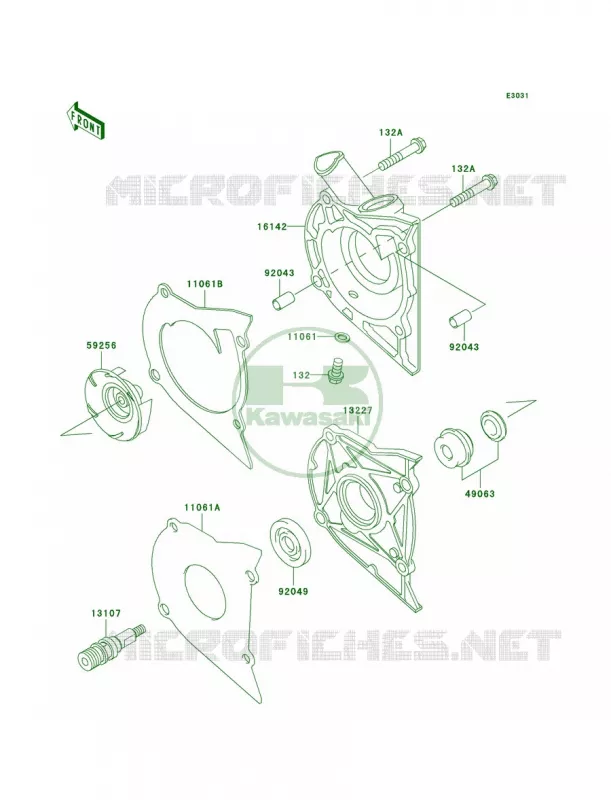 Water Pump Kawasaki MOTOS 500 2009 Vulcan 500 LTD  EN500C9F