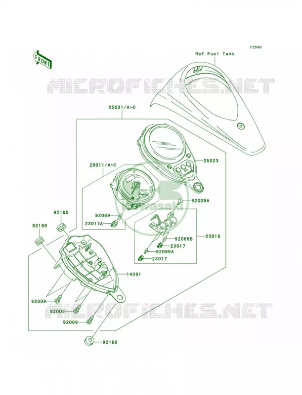 Meters Kawasaki MOTOS 900 2009 Vulcan 900 Classic  VN900B9F