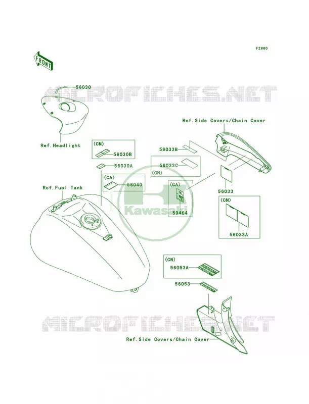 Labels Kawasaki MOTOS 2000 2009 Vulcan 2000  VN2000G9F