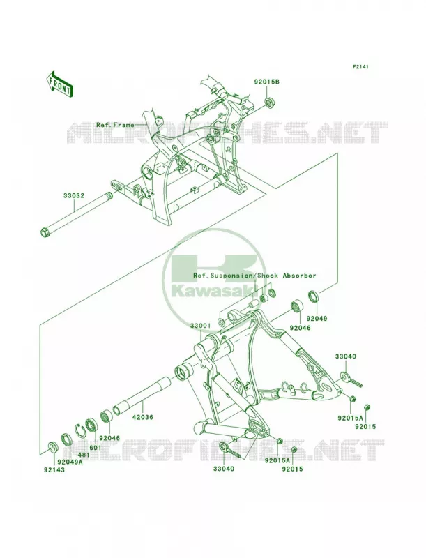 Swingarm Kawasaki MOTOS 2000 2009 Vulcan 2000 Classic  VN2000H9F