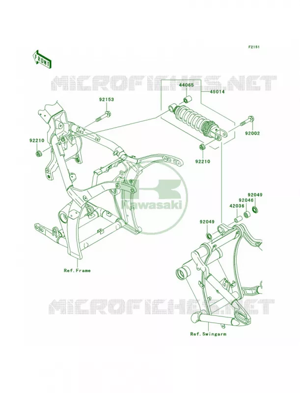 SuspensionShock Absorber Kawasaki MOTOS 2000 2009 Vulcan 2000 Classic LT  VN2000J9F