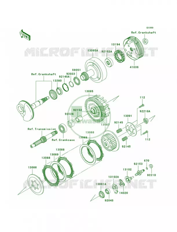 Clutch Kawasaki MOTOS 110 2006 KLX110  KLX110A6F