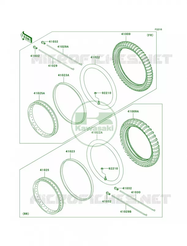 WheelsTires Kawasaki MOTOS 110 2006 KLX110  KLX110A6F
